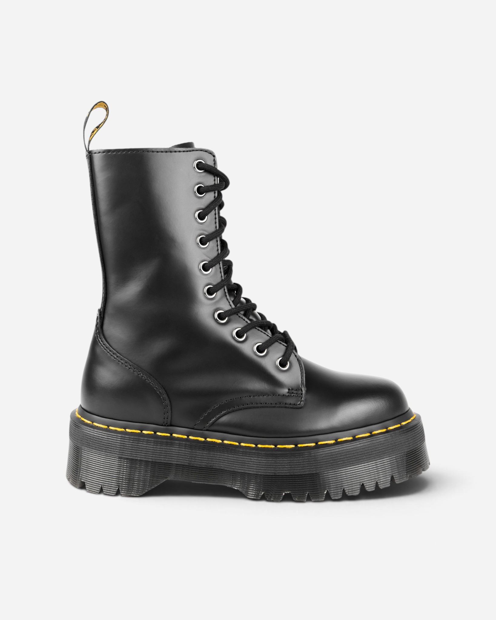Dr. Martens Jadon Hi - Black Polished Smooth