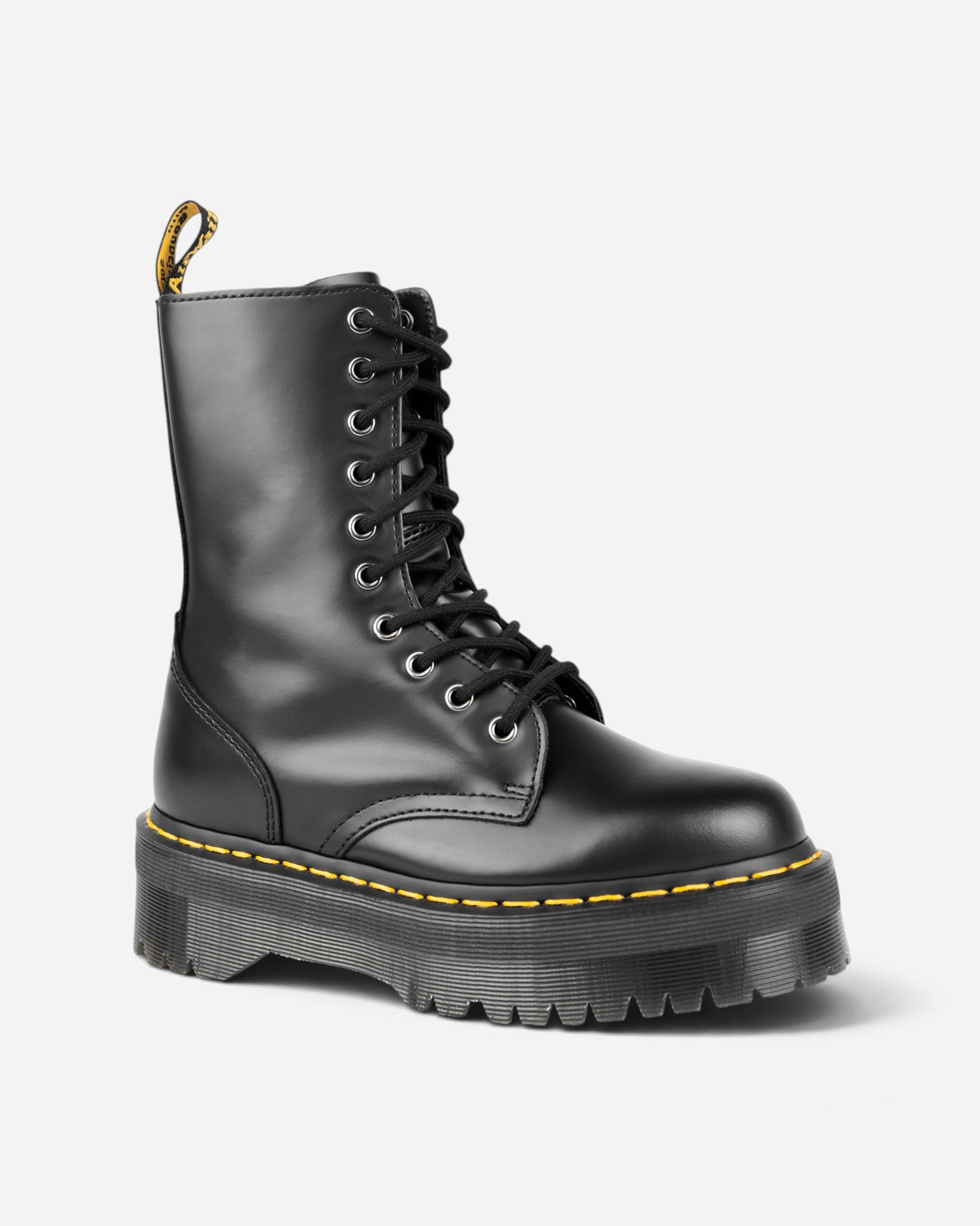 Dr. Martens Jadon Hi - Black Polished Smooth