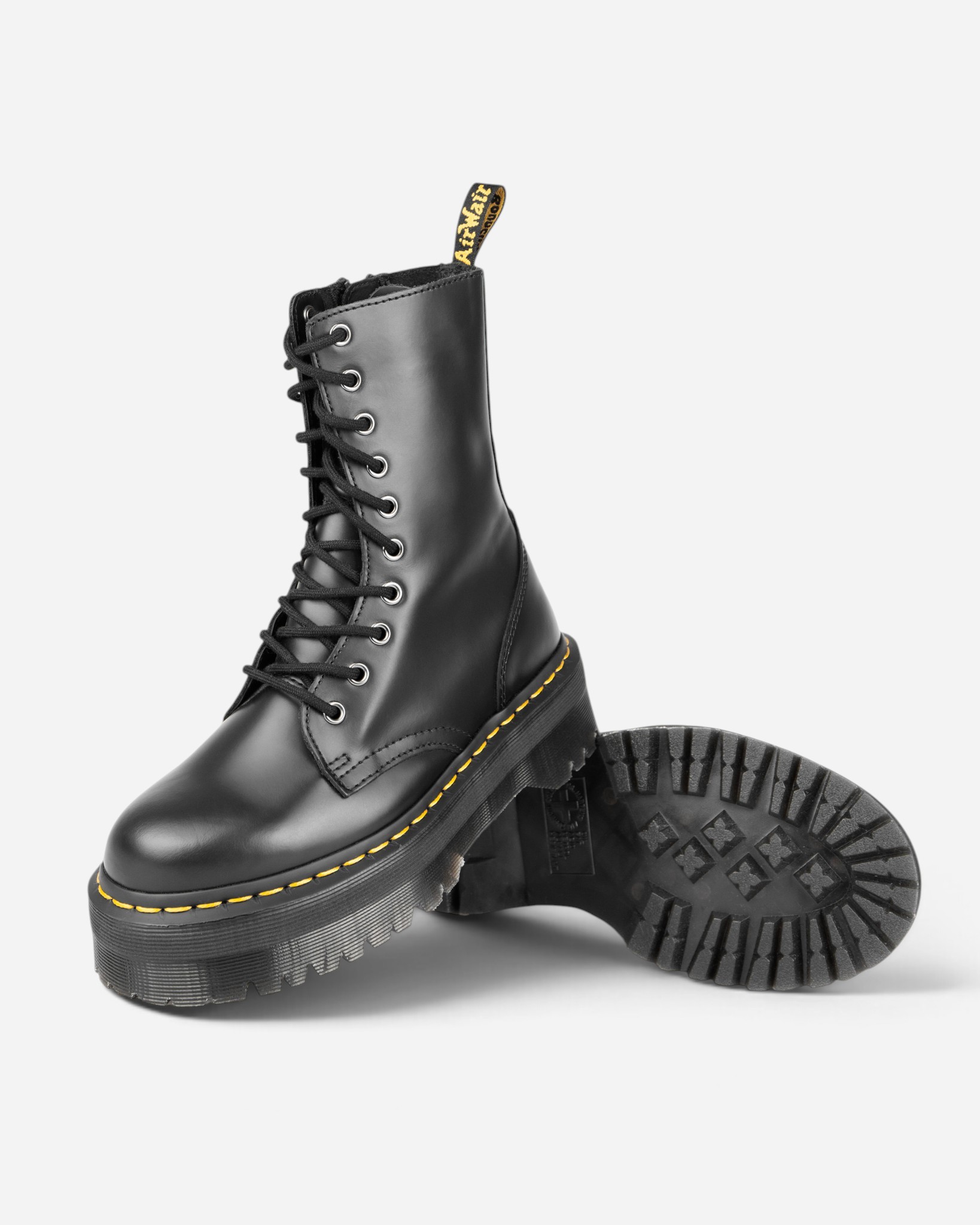 Dr. Martens Jadon Hi - Black Polished Smooth